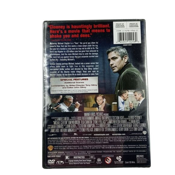 Michael Clayton New DVD George Clooney Tom Wilkerson - Picture 2 of 2